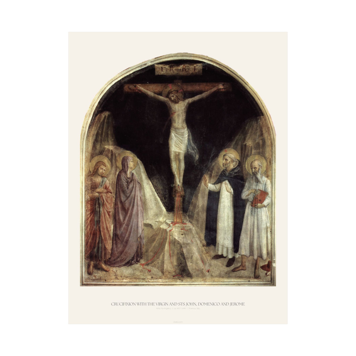 Crucifixion with the Virgin and Sts John, Domenico and Jerome - Fra Angelico