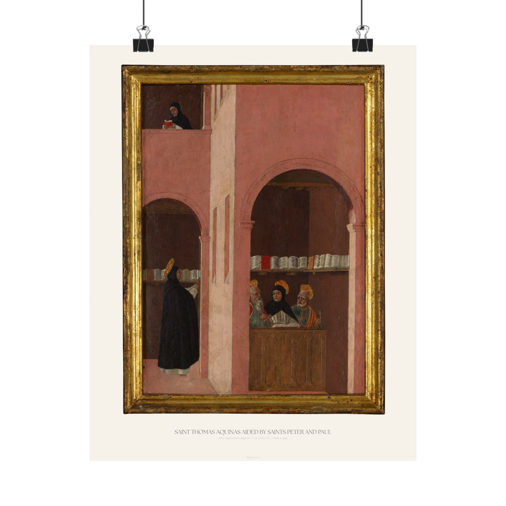 Saint Thomas Aquinas Aided by Saints Peter and Paul