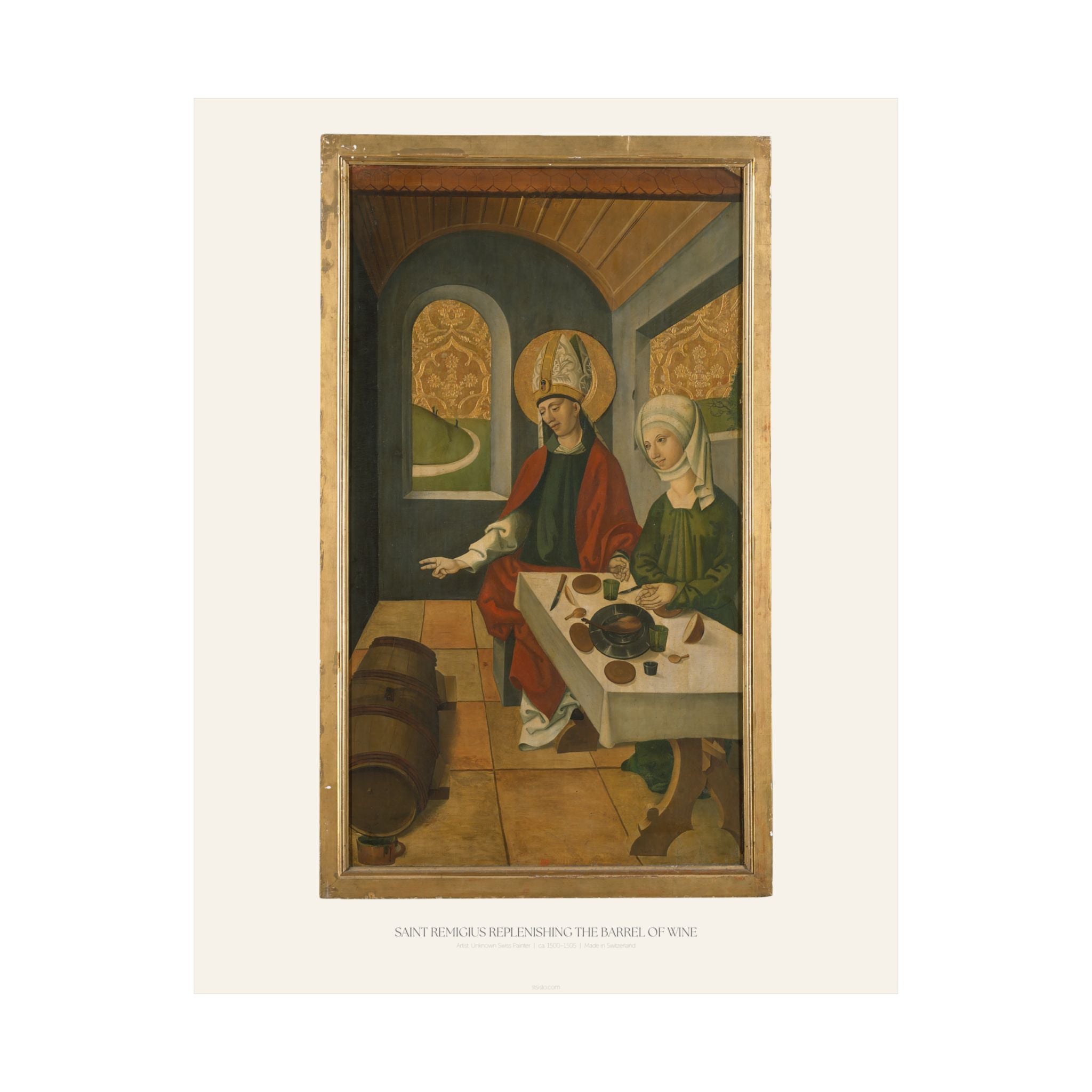 Saint Remigius Replenishing the Barrel of Wine