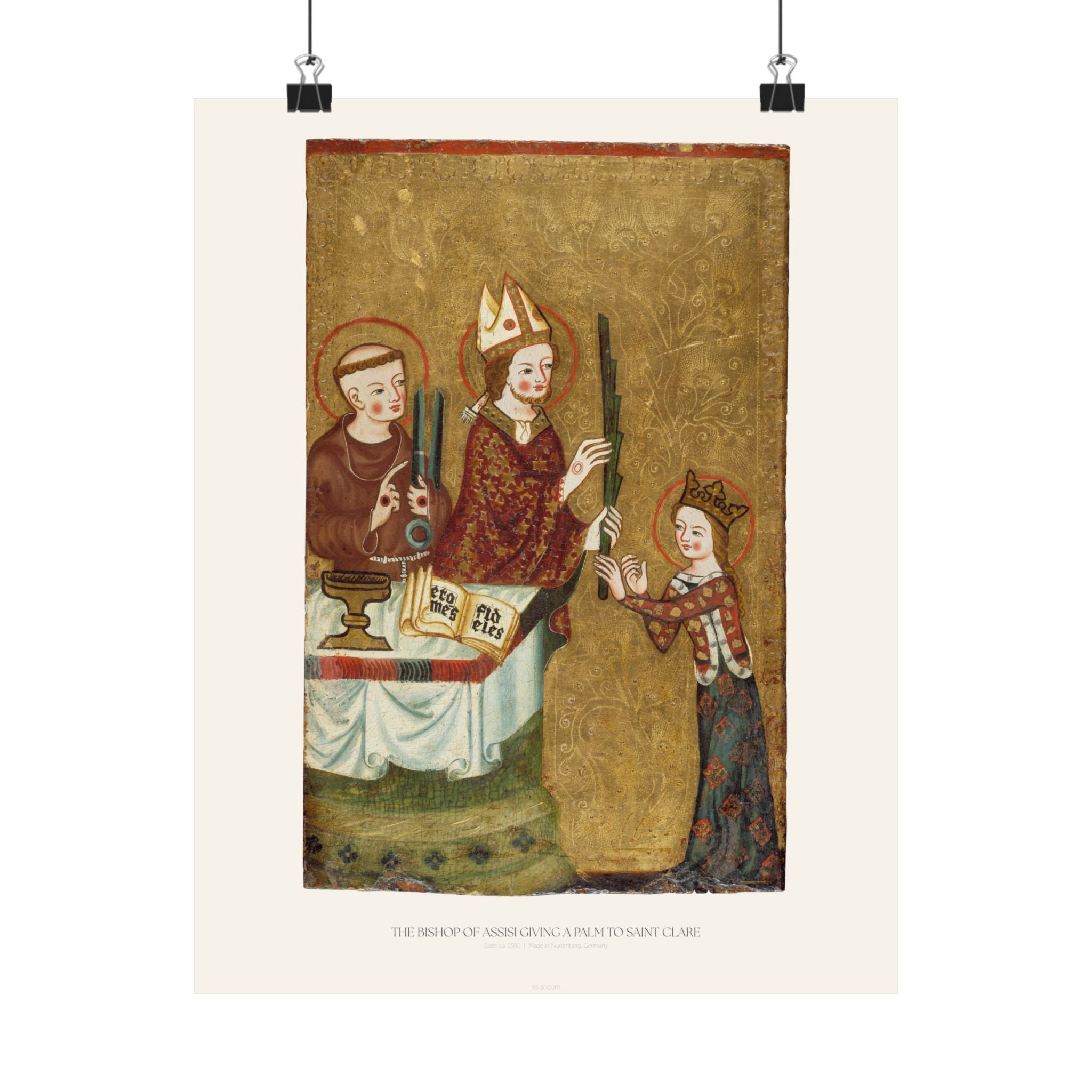 The Bishop of Assisi Giving a Palm to Saint Clare