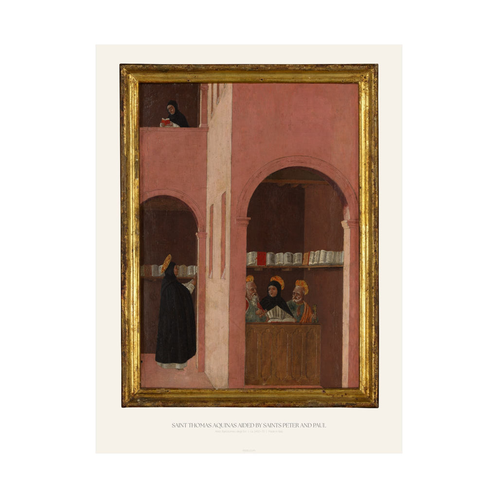 Saint Thomas Aquinas Aided by Saints Peter and Paul