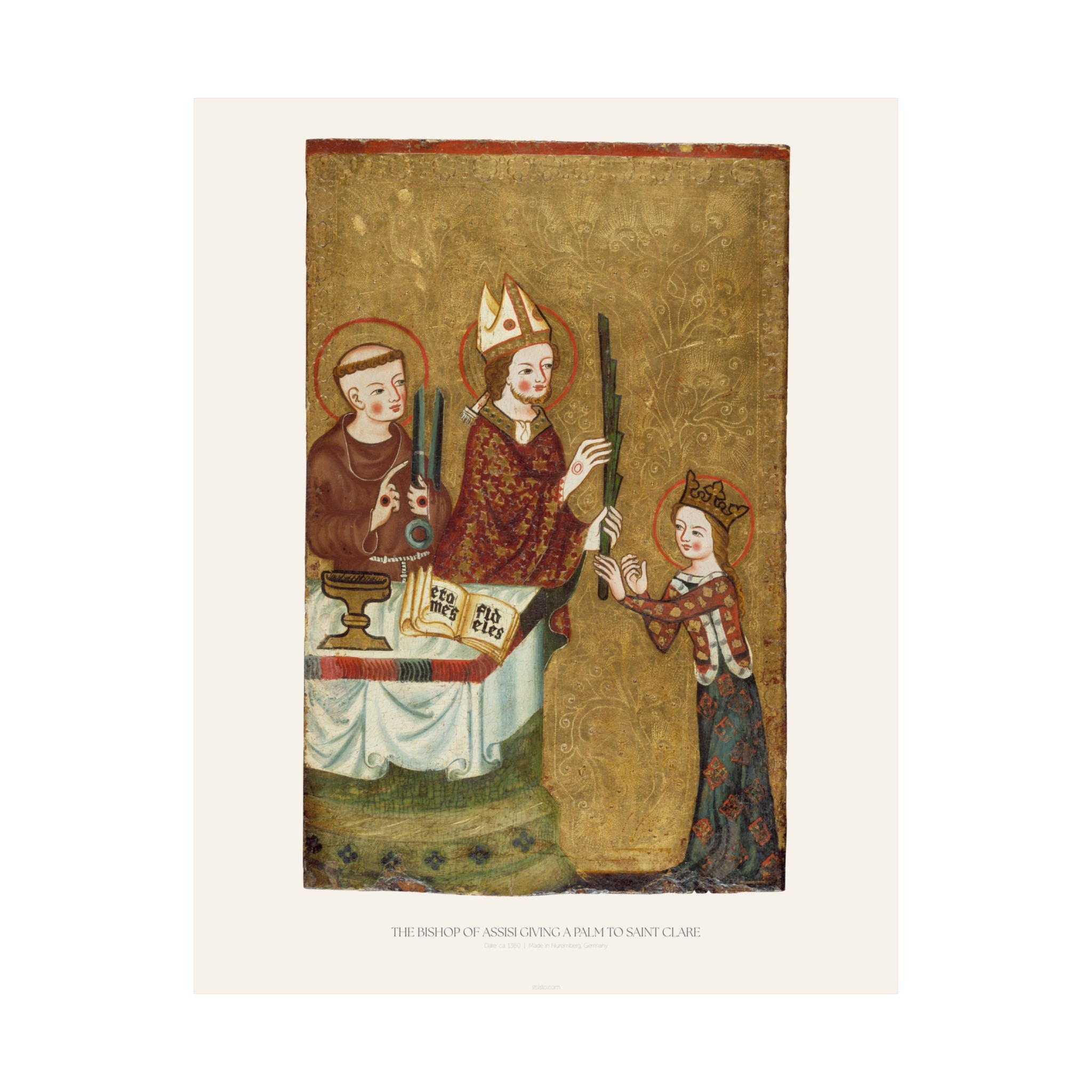 The Bishop of Assisi Giving a Palm to Saint Clare