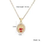 Sacred Heart Diamond Medallion Necklace